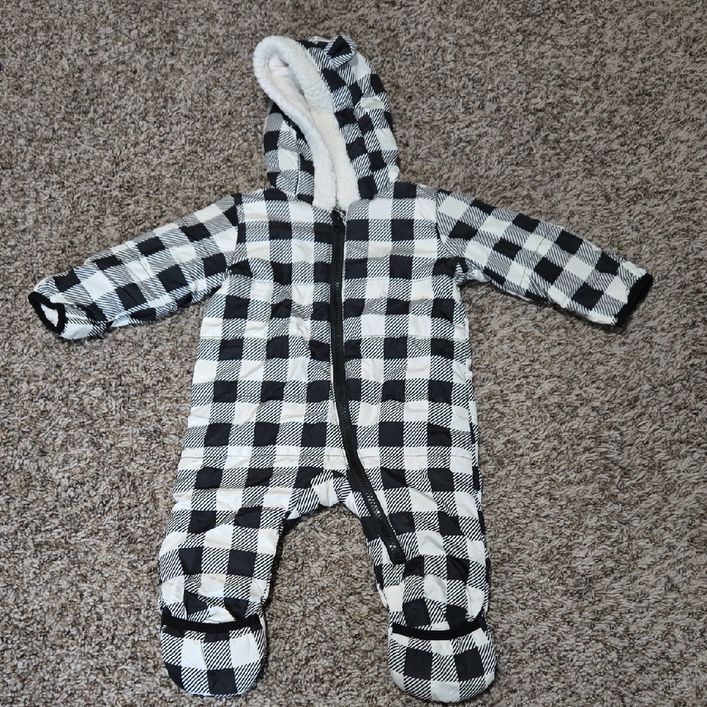 Wonder Nation Black and White Checkered Footie